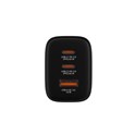 Verbatim GaN Essentials zidni punjač 65W, 2× USB-C i 1× USB-A, crni