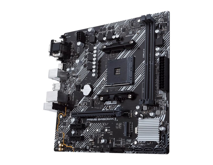 Asus PRIME B450M-K II, AM4, DDR4/4400MHz, PCIe 3.0, RAID, G-LAN, 7.1ch, mATX