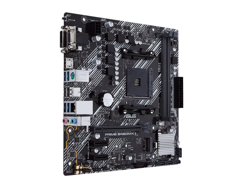 Asus PRIME B450M-K II, AM4, DDR4/4400MHz, PCIe 3.0, RAID, G-LAN, 7.1ch, mATX