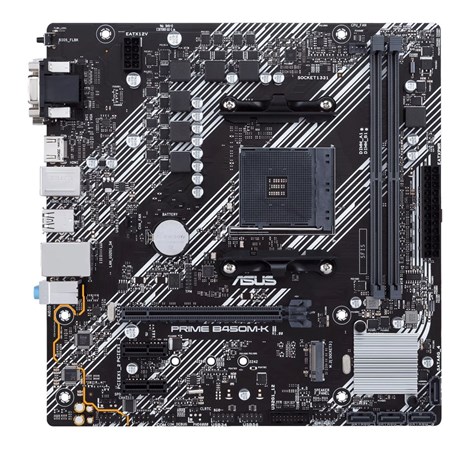 Asus PRIME B450M-K II, AM4, DDR4/4400MHz, PCIe 3.0, RAID, G-LAN, 7.1ch, mATX