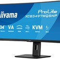 IIYAMA 34" XCB3497WQSNP-B1 UWQHD (3440×1440) curved VA, 21:9,350 cd/m2, 3000:1, HDMI x2, DP,  USB-C dock, RJ45, KVM switch, HAS 15cm,