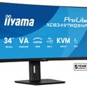 IIYAMA 34" XCB3497WQSNP-B1 UWQHD (3440×1440) curved VA, 21:9,350 cd/m2, 3000:1, HDMI x2, DP,  USB-C dock, RJ45, KVM switch, HAS 15cm,