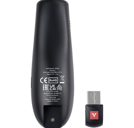 Verbatim Focus bežični prezenter Wireless presenter with red laser pointer