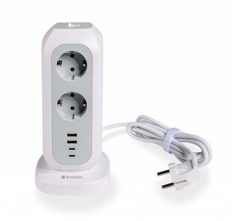 Verbatim EU Power Tower EUPT-01 11xAC / 2xUSB / 2xType-C
