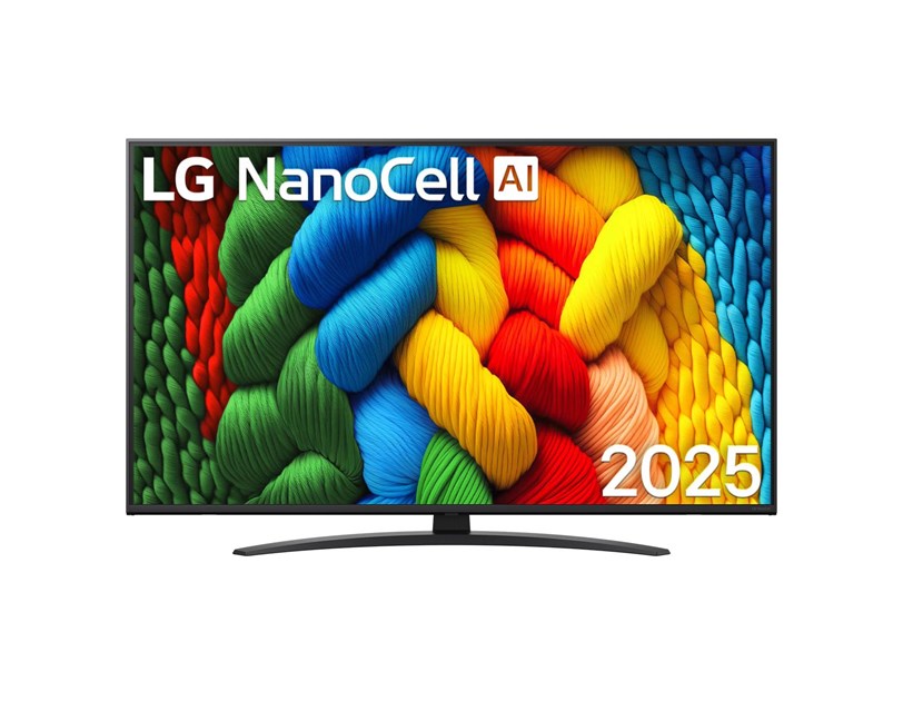 LG 50" (127cm) 50NANO81A NanoCell, 4K/UHD 3840x2160, HDR10/HLG, 60Hz, Bluetooth, Wifi, LAN/HDMI/USB, webOS 24