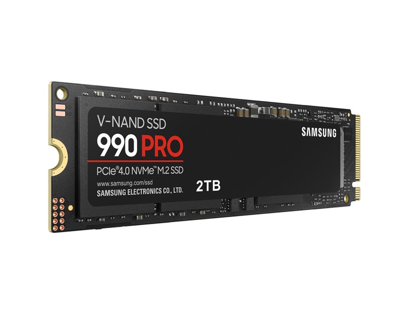 Samsung 990 Pro 2TB NVMe PCIe 4.0 M.2 SSD, R/W: 7450/6900 MB/s, (MZ-V9P2T0BW)