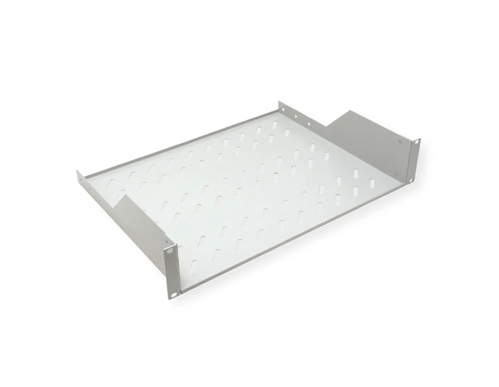 Roline 19" 2U fiksna polica, D=350mm, nosivost 25kg, siva