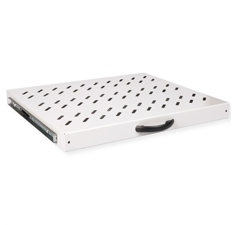 Roline 19" 1U izvlaćiva polica, D=350mm, nosivost 25kg, siva