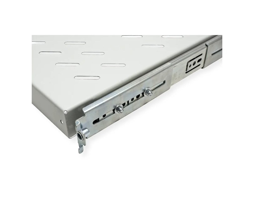 Roline 19" 1U izvlaćiva polica, D=350mm, nosivost 25kg, siva