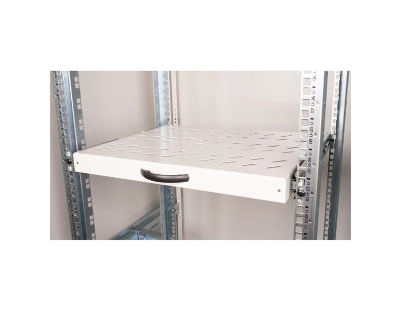 Roline 19" 1U izvlaćiva polica, D=350mm, nosivost 25kg, siva