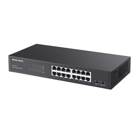 Mercusys 16-Port Gigabit Desktop preklopnik (Switch) 16×10/100/1000Mbps, Plug & Play, Auto-Negotiation, Auto-MDI/MDIX, metalno kučište 