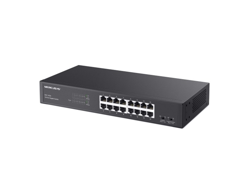 Mercusys 16-Port Gigabit Desktop preklopnik (Switch) 16×10/100/1000Mbps, Plug & Play, Auto-Negotiation, Auto-MDI/MDIX, metalno kučište 
