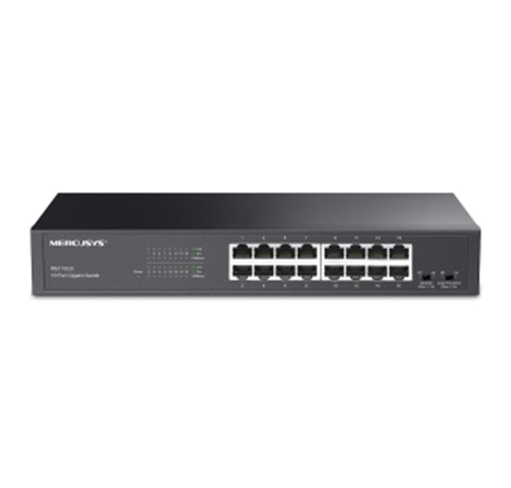 Mercusys 16-Port Gigabit Desktop preklopnik (Switch) 16×10/100/1000Mbps, Plug & Play, Auto-Negotiation, Auto-MDI/MDIX, metalno kučište 