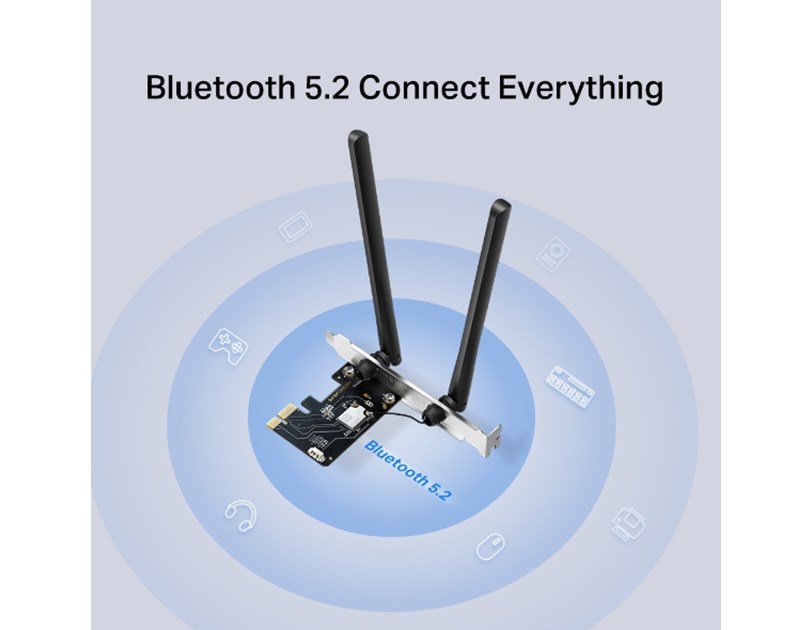 Mercusys AXE5400 Wi-Fi 6E Bluetooth 5.3 PCIe Adapter
