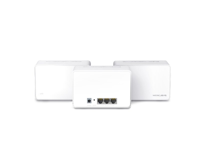 Mercusys Halo H80X(3-Pack) AX3000 Whole Home Mesh WiFi 6, Dual-Band 574Mbps/2402Mbps (2.4GHz/5GHz), 802.11ax/n/b/g 2.4 GHz - 802.11ax/ac/n/a 5 GHz, 3×G-LAN, Mercusys app