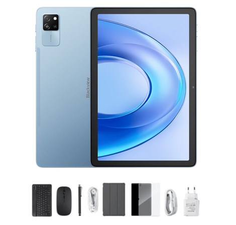 BLACKVIEW Tab 60 PRO 8/128 GB LTE, 10.1" HD (800x1280) IPS, 5MP/8MP, WiFi, DokeOS_P 4.0 + preklopna torbica, 3.5mm slušalice, bežična tipkovnica, bežičan miš, stylus olovka, s adapterom, plavi