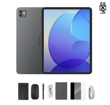 BLACKVIEW Tabet Link 8 WiFi, 12/256 GB, 12.7" HD (2160×1600) IPS, 13MP/18MPi, DokeOS P 4.2 + gratis preklopna torbica, stylus pen, tipkovnica, miš, 3.5mm slušalice, zaštitna folija, bez adaptera, sivi
