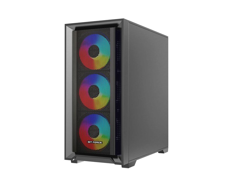 Bit Force VOLTRON ARGB-C4 Gaming Midi Tower ATX kućište bez napajanja, crno