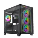 Bit Force CUBE ARGB-TGC-PWM4 Gaming Midi Tower ATX kućište bez napajanja, crno