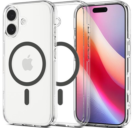 Spigen Ultra Hybrid MagSafe, clear graphite - iPhone 17 (ACS10381)