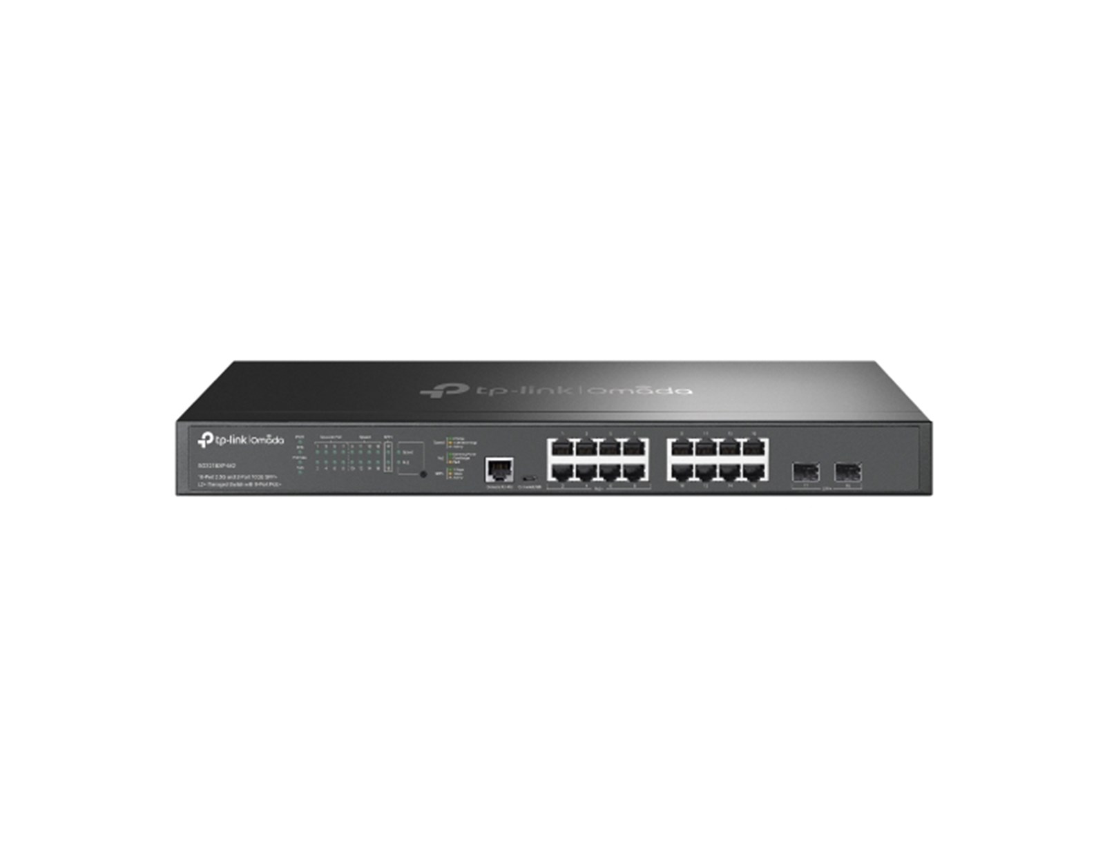 TP-Link Omada Omada 16-Port 2.5GBASE-T and 2-Port 10GE SFP+ L2+ Managed Switch with 8-Port PoE+