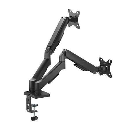 BIT FORCE nagibno-okretna stolna ručka za 2 17“- 32“ monitora, do 9kg (po monitoru) (BRACKET DMA-32-2M)