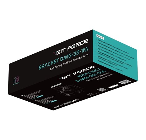 BIT FORCE stolna ručka za 17"-32" monitor s plinskom oprugom, do 9kg (BRACKET DMG-32-1M)