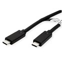Roline USB-C na USB-C Gen2 kabel (M/M), PD, 20V/5A, crni, 5m, crni