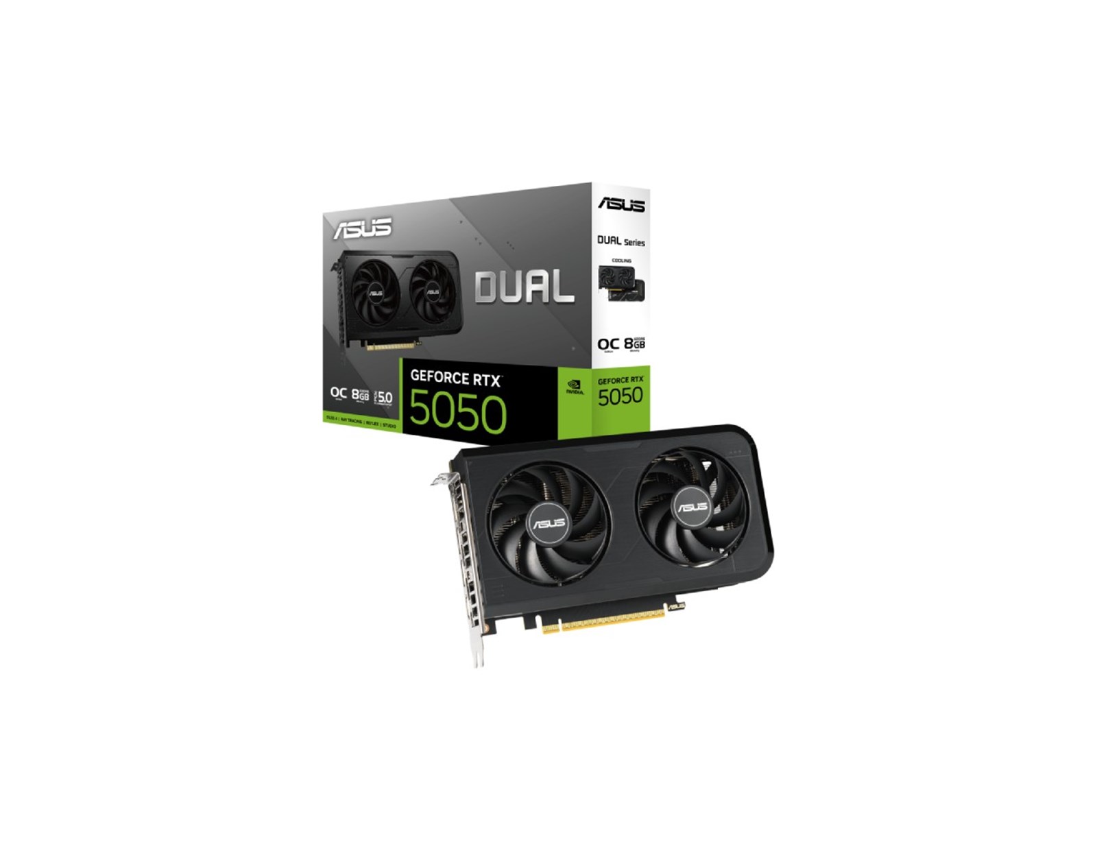 Asus Dual GeForce RTX 5050 8GB GDDR6 OC Edition, 8GB GDDR6/128-bit, PCIe 5.0x16, HDMI/3×DP