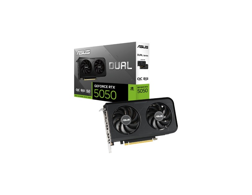Asus Dual GeForce RTX 5050 8GB GDDR6 OC Edition, 8GB GDDR6/128-bit, PCIe 5.0x16, HDMI/3×DP