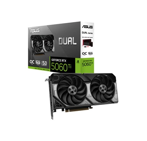 Asus Dual GeForce RTX 5060 Ti 16GB GDDR7, 16GB GDDR7/128-bit, PCIe 5.0x16, HDMI/3×DP