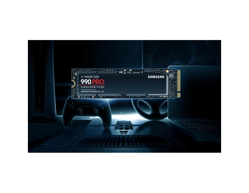 Samsung 990 Pro 1TB NVMe PCIe 4.0 M.2 SSD, R/W: 7450/6900 MB/s, (MZ-V9P1T0BW)