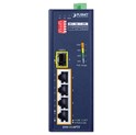 PLANET IP40 4-Port 10/100TX 802.3at PoE + 1-Port 100FX SFP Industrial Fast Ethernet Switch