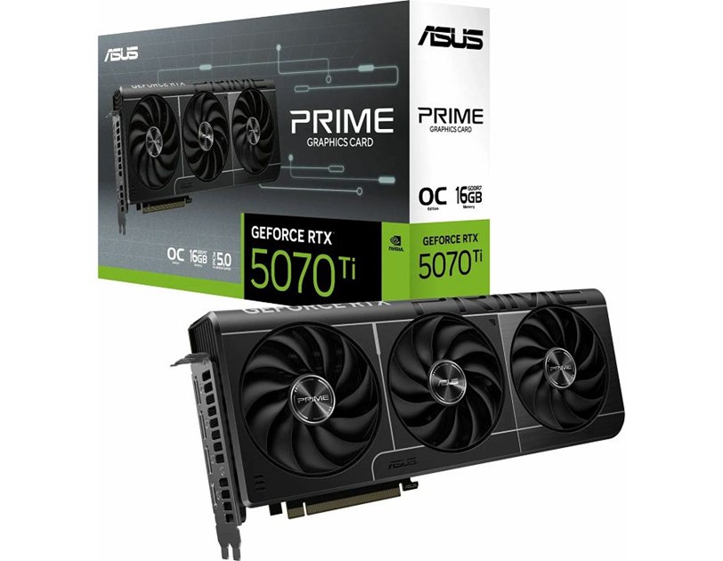 Asus PRIME GeForce RTX 5070 TI 16GB GDDR7 OC Edition, PCIe 5.0/256-bit, HDMI/3×DP