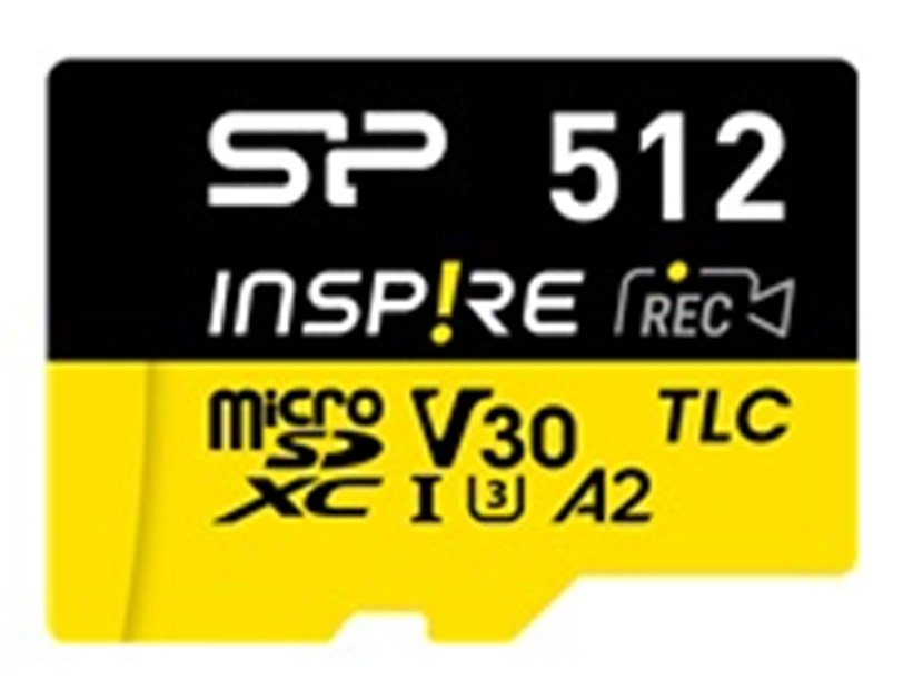 SILICON POWER Memory card microSDXC Inspire 512GB UHS-IU3 A2 V30 4K TLC