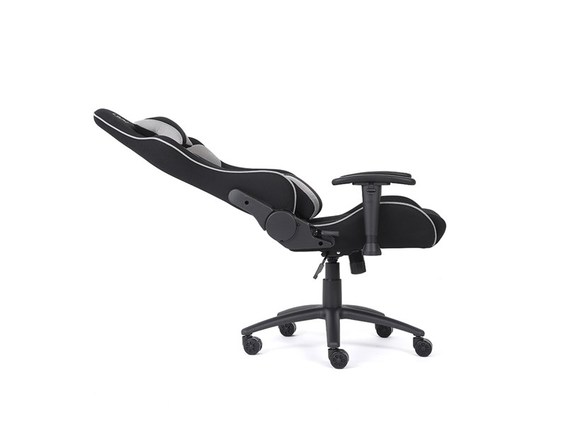 Bit Force KHAN F-2D igraća stolica s potpornim jastučićima, tkanina, 2D naslon za ruke, nosivost 150kg, crno/siva