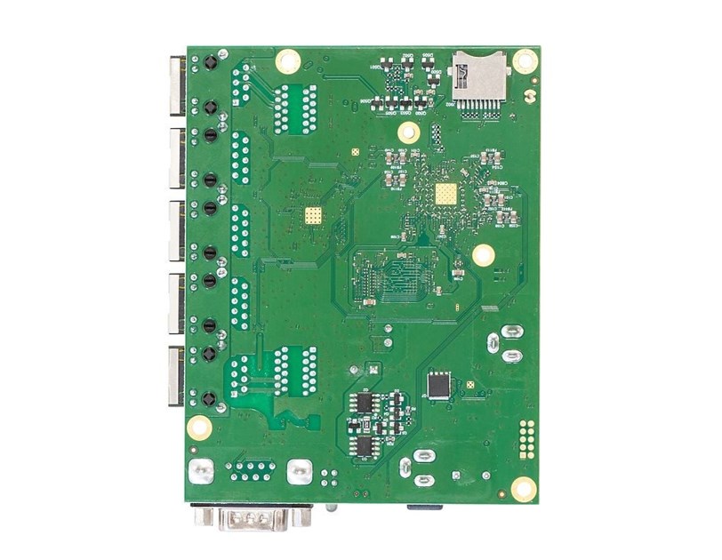 Mikrotik RouterBOARD 450Gx4, 716MHz Atheros CPU, 1 GB RAM, 5×GLAN ports, PoE OUT on port #5, RouterOS L5