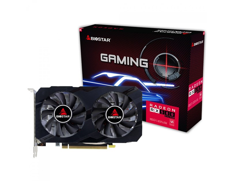 Biostar AMD Radeon RX580 8GB GDDR5/256-bit, PCIe 3.0, HDMI/DVI/DP 