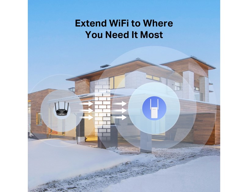 Mercusys AX3000 bežični pojačivač dometa (Range Extender Wi-Fi 6) Dual Band 574Mbps/2402Mbps (2.4GHz/5GHz) 1×G-LAN, 2×vanjska antena