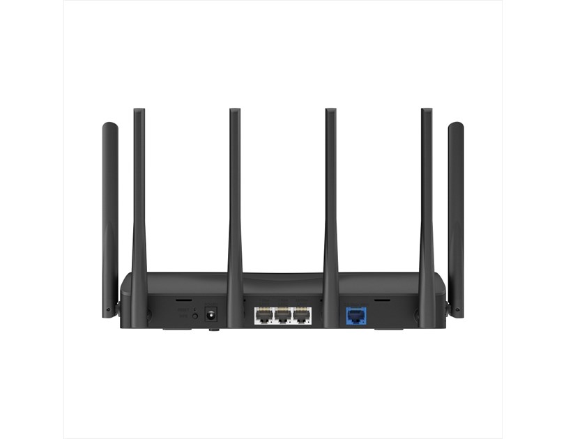 Mercusys BE3600 bežični usmjerivač (Duali-Band Wi-Fi 7 Router) 688Mbps/5760Mbps (2.4GHz/5GHz), 802.11be/ax/ac/a/b/g/n, 3×G-LAN, 1×G-WAN, 6x fiksne omni-direkcione antene