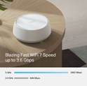 TP-Link BE3600 Tri-Band Whole Home Mesh WiFi 7, 688Mbps/4324 Mbps (2.4GHz/5GHz) 2×2.5 Gbps port, Deco App