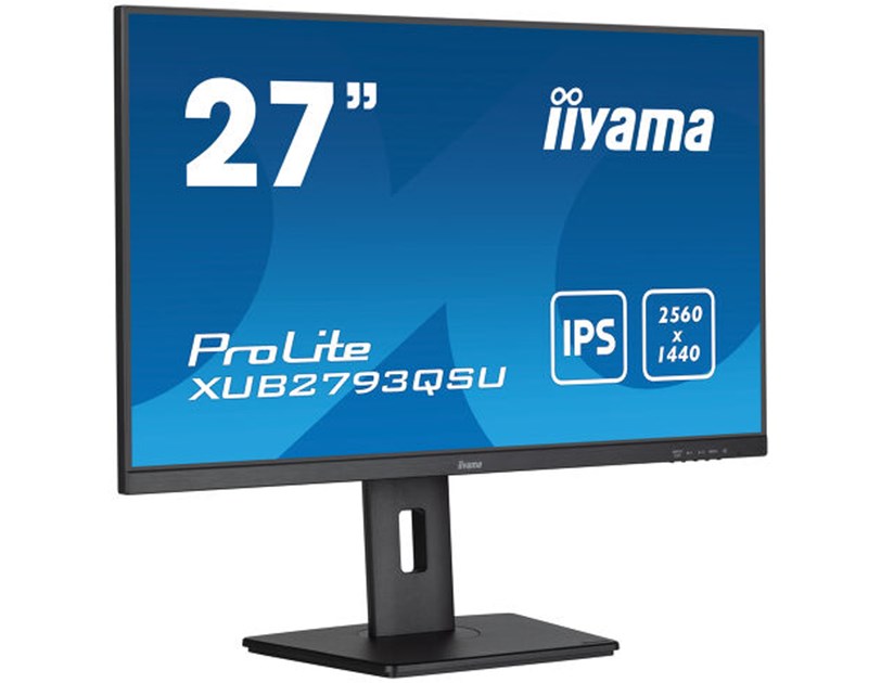 IIYAMA 27" XUB2793QSU-B7 QHD (2560x1440) IPS, Pivot, 100Hz, 16:9, 1ms, 300 cd/m2, 1300:1, 1xHDMI/DP, USB HUB 2x3.2, zvučnici, crni
