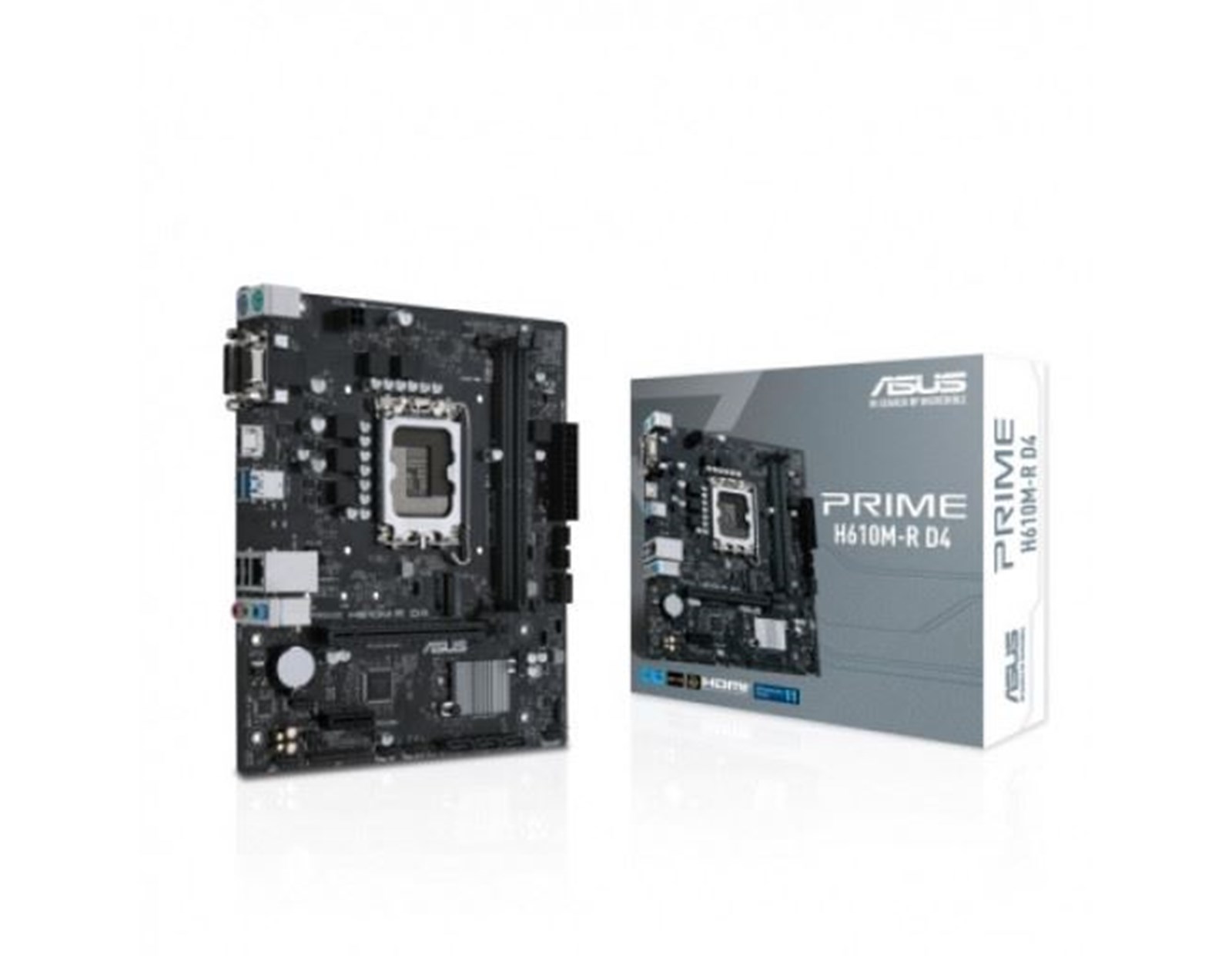 Asus Prime MB H610M-R-SI, S.1700, Intel H610, DDR5/5600, PCIe 4.0, G-LAN, VGA/HDMI/DP, mATX
