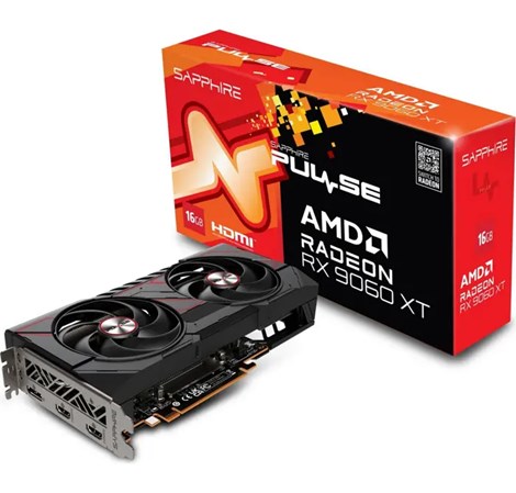 Sapphire Pulse Gaming Radeon RX 9060 XT 16GB GDDR6, PCIe 5.0x16, 2×HDMI/1×DP