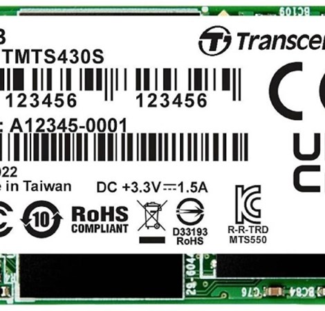 Transcend 1TB SSD SATA3 M.2 2242 3D NAND (MTS430S) - otvorena ambalaža
