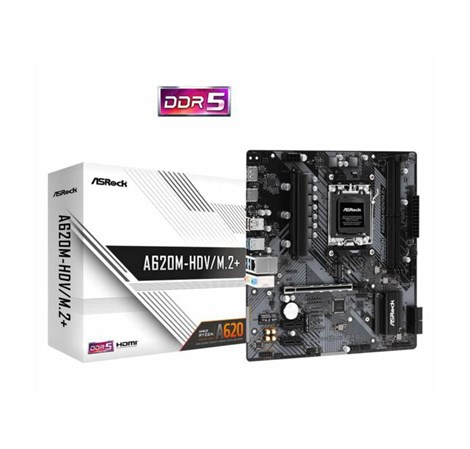 ASRock A620AM-HVS, S.AM5 2x DDR5/6800+(OC), PCIe 4.0, HDMI/VGA, mATX