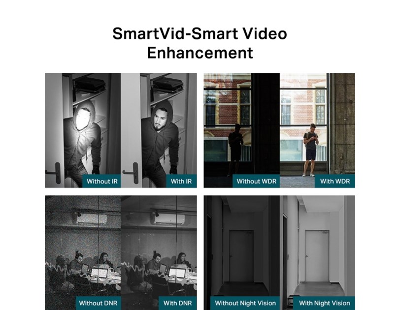 TP-Link vanjska 4MP Turret Network Camera  H.265+/H.265/H.264+/H.264, 1/3" Progressive Scan CMOS, Color/0.01 Lux@F2.2, 0 Lux with IR, 25fps/30fps (2560x1440,2304x1296,2048x1280, 1920x1080,1280x720)