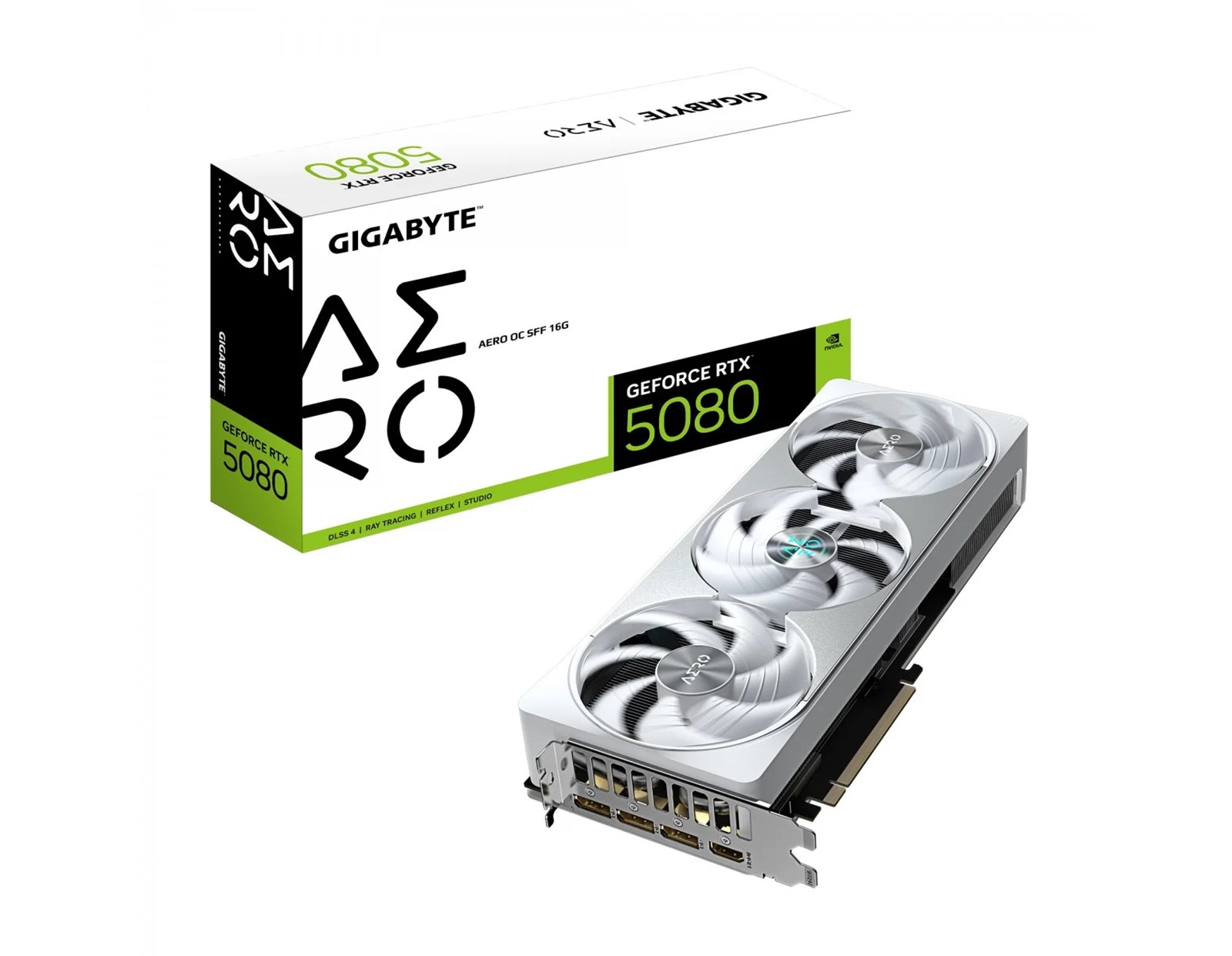 Gigabyte nVidia GeForce RTX5080 AERO OC SFF 16GB GDDR7, PCI-E 5.0/256 bit, 1× HDMI, 3 x DP