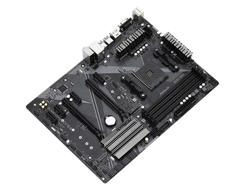 ASRock MB B450 PRO4 R2.0, S.AM4, DDR4/3200+ (OC), PCIe 3.0, M.2, G-LAN, VGA/HDMI/DP, ATX