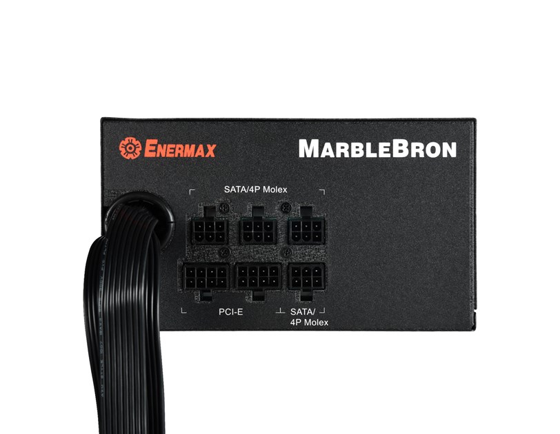 Enermax 650W MarbleBron II, ATX 3.1, 80+ BRONZE, polu-modularno, aktivan PFC, 2×PCIe, 5×SATA, 24-pina, 120mm ventilator